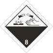 Знак опасности «Коррозионные вещества» (самоклеящаяся плёнка, 100х100 мм)
